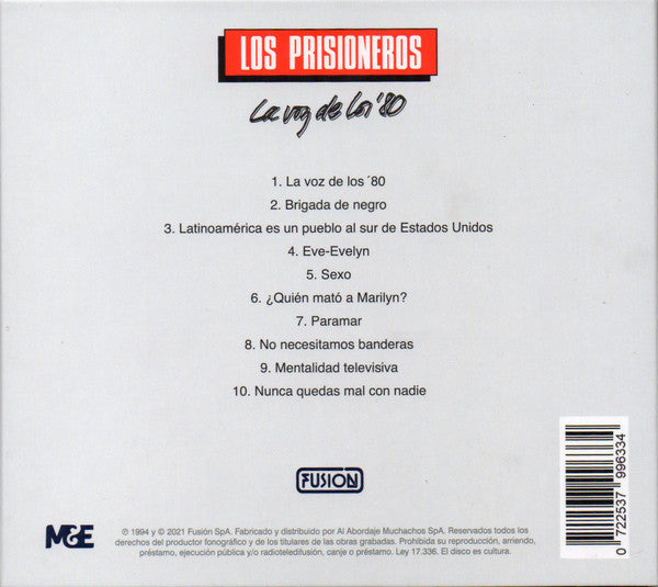 Los Prisioneros La Voz de los 80 edición limitada