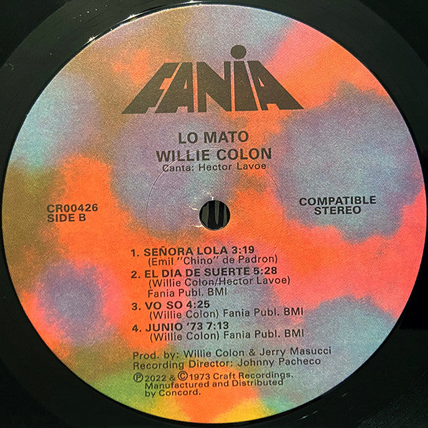 Willie Colon Lo Mato 33RPM Vinyl