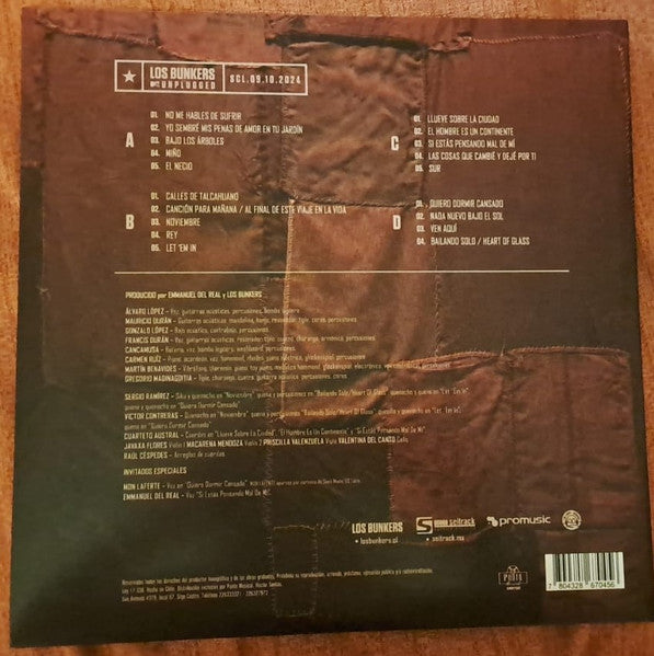 Los Bunkers: MTV Unplugged (Live) 2xLP-Vinilo 33RPM 12"