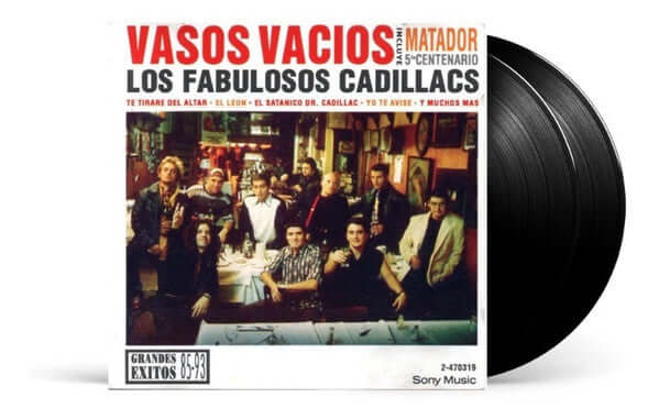 LOS FABULOSOS CADILLACS - VASOS VACIOS -2XLP - VINYL en la portada del vinilo con el grupo y el logo de Sony Music.