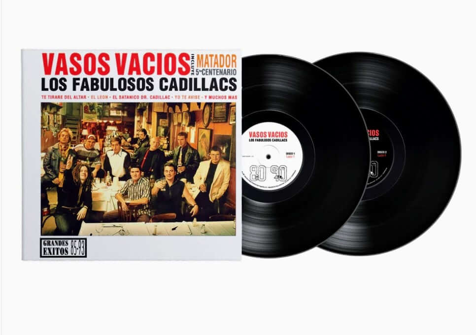 LOS FABULOSOS CADILLACS - VASOS VACIOS -2XLP - VINYL con dos discos de vinilo y portada del álbum.
