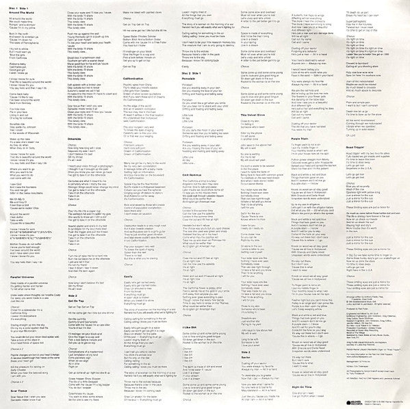 vinilo red hot chili peppers californication