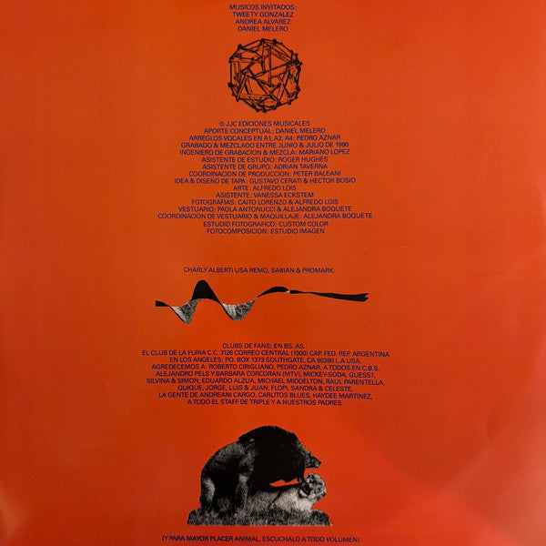 Soda Stereo - Cancion Animal Vinyl (Limited 2026 Edition) - Clear Transparent LP - New & Sealed