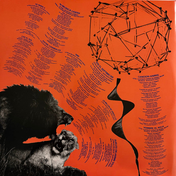 Soda Stereo - Cancion Animal Vinyl (Limited 2026 Edition) - Clear Transparent LP - New & Sealed