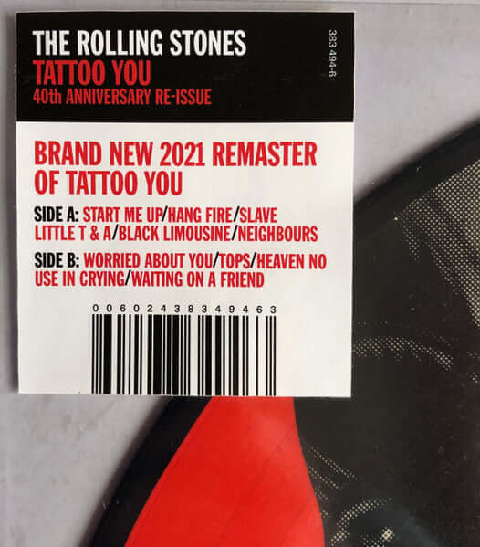 THE ROLLING STONES - TATTOO YOU - PICTURE DISC