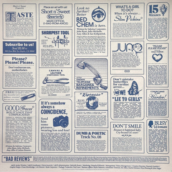 Sabrina Carpenter – Short n' Sweet (2xVinyl LP Blue)